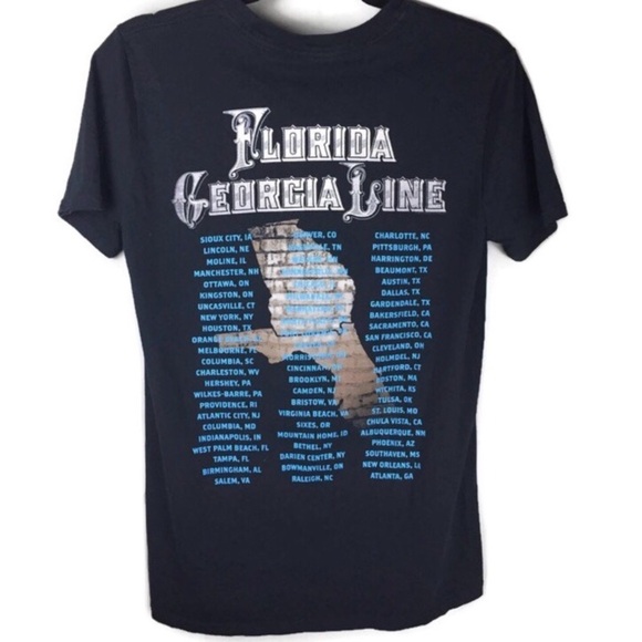 Florida Georgia Line Anything Goes Tour Tee Medium - Picture 2 of 7